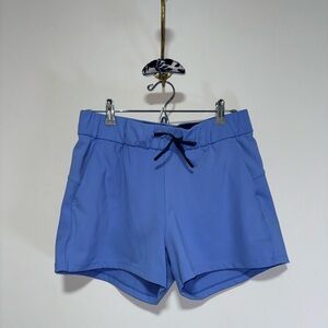 Zyia Women's  Club Shorts Sz M Purple Blue Running Linerless Pockets Comfort